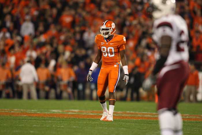 Clemson TE Brandon Ford against the South Carolina Gamecocks